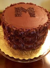 Triple Layer Chocolate Cake Decorated With A 2c Tip Rose Swirl I Doubled Ina Garten S Recip Milk Cake Triple Layer Chocolate Cake Chocolate Cake Decoration