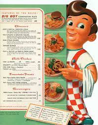 1956 Bob S Big Boy Menu Inside Page 2 Vintage Menu Big Boy Restaurants Diner Menu