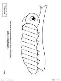 free caterpillar diagonal line tracing prewriting worksheet myteachingstation com