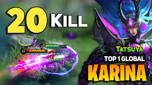 20 KILL! Karina Best Build 2023 [ Karina Top 1 Global Gameplay ] By Tatsuya  - Mobile Legends - YouTube