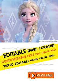You're invited to a party. 15 Free Frozen 2 Birthday Invitations For Edit Customize Print Or Send Via Whatsapp Fiestas Con Ideas