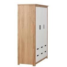 Kleiderschrank Svendborg 3 Turig Eiche Weiss In 2020 Kleiderschrank Schmaler Kleiderschrank Schliessfacher