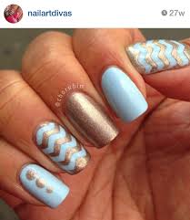 I apply base coat, then i paint. Light Blue And Gold Nails Nails Nail Designs Blue Nails