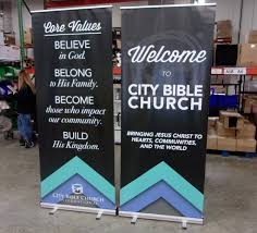 Vinyl Retractable Banner Stand Church Display Church Branding Church Design