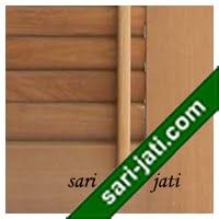 Ukuran pintu 80 (l) x 210 (t) cm: Harga Pintu Jalusi Bergerak Kayu Bengkirai Merbau Jati Murah Ld 1b1