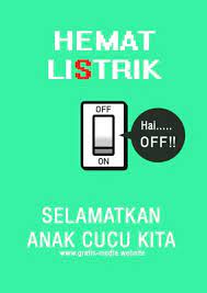 Contoh Gambar Poster Hemat Energi Listrik Materi Pelajaran 9