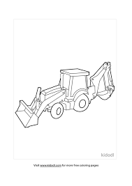 A backhoe loader is a unique equipment that is used in construction. Backhoe Coloring Pages Free Vehicles Coloring Pages Kidadl
