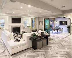 Enjoy This Exquisitely Spacious Family Room From The Los Altos Verano Model Home In Las Vegas Model Home Decorating Mediterranean Living Rooms Home Living Room