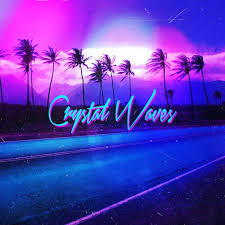 Crystal Waves Cover Art By Craspore Retrowave Retro Future Pink And Blue Purple Palms 80 S Vaporwave Retro Futurism Synthwave Art