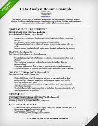 Sample Resume For Data Analyst Position Mryn Ism
