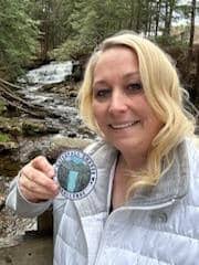 Beecher Falls in upstate NY with a covered bridge