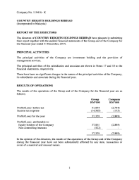 The property includes resort, hotel, condominiums and exhibition centers. Fillable Online Cdnfile Klse Country Heights Holdings Berhad Klse My Cdnfile Klse Fax Email Print Pdffiller
