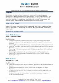 Job summary job overview successful examples resources. Mobile Developer Resume Samples Qwikresume