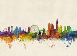 All orders are custom made and most ship worldwide within 24 hours. London City Skyline