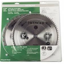 Hitachi Circular Saw Blade 115400 2 Pack 12 In Miter Saw Blade Set Woodsaw Circular Saw Blades Saw Blade Best Circular Saw