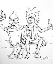 Smart grandfather constantly invents something in his laboratory. Rick And Morty Coloring Pages 70 Intergalactic Pictures Free Printable