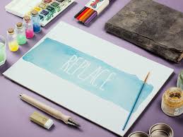 Watercolor Sketch Mockup Watercolor Sketch Sketch Free Mockup Free Psd