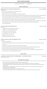 Financial Services Representative Resume Sample Mintresume