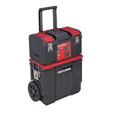 Craftsman Diy 19 In Red Plastic Wheels Lockable Tool Box Lowes Com In 2021 Tool Box On Wheels Mobile Workshop Tool Box Storage