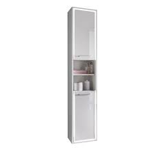Scan me www.deubaxxl.de ® ® Leicester Hochschrank Badezimmer Hochglanz Weiss Gunstig Mobel Kuchen Buromobel Kaufen Froschkonig24