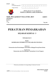 Skema Sejarah Kertas 3 Bai 1 Tingkatan 5
