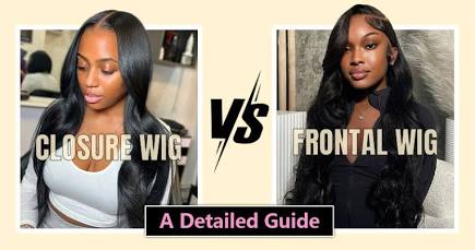 Frontal wig vs closure wig coverage area, AI generated