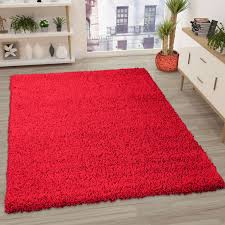 Shaggy hochflor teppich von morgenland teppiche in rot, 198 x 66 cm aus 100% schurwolle. Prime Shaggy Hochflor Teppich Einfarbig Rot Pe1000 Vimoda Homestyle