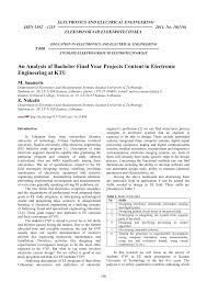 The grade of a+, when awarded, represents extraordinary achievement but does not receive grade point credit beyond that received for the grade of a. Pdf An Analysis Of Bachelor Final Year Projects Content In Electronic Engineering At Ktu
