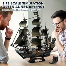 Sold by cubicfun 3d puzzle and ships from amazon fulfillment. Cubicfun 3d Puzzle For Adults Moveable Led Pirate Ship Puzzles With Detailed Interior Large Queen Anne S Revenge Sailboat Desk Model Kits Difficult Puzzles With Lights Watercraft Gifts For Men Women Pricepulse