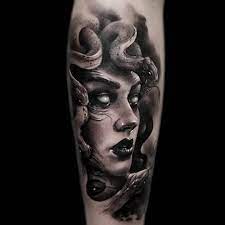 270 Likes 8 Comments Kyle A Scarborough Scarboroughtattoo On Instagram Medusa Greekmythology Blackandgre Medusa Tattoo Design Medusa Tattoo Tattoos