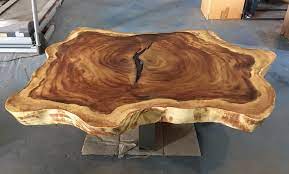 Greenage natural wood rectangle bench coffee side table bedroom with metal legs, rustic solid real wood live edge tables for living room, sturdy hand made end table, easy to assemble 32x14x18 $99.99 $ 99. We Just Finished Creating A Clients Large 60 Live Edge Slab Wood Coffee Table With A Clear Resin Inlay And A Stainless Ste Coffee Table Wood Coffee Table Wood