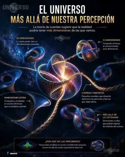  ¿Vivimos en más dimensiones de las que podemos percibir?, Nuestra  experiencia cotidiana nos hace pensar que el universo tiene tres  dimensiones espaciales —alto, ancho y profundidad— además del ...