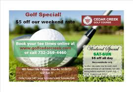 Specials Cedar Creek Golf Course