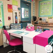 Diy Teacher Desk A Teeny Tiny Teacher Teacher Desk Areas Teacher Desk Organization Teacher Desk