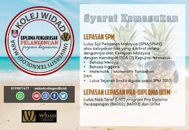 Ada penilaian (valuation), ejen (estate agency) and property management or consultant. Diploma Pengurusan Pelancongan Widad College Uitm Home Facebook