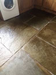 Flagstone Tiled Floor After Cleaning And Sealing In Ambleside Flagstone Tile Tiles Natural Tile