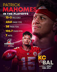 Does Patrick Mahomes playoff resume only get better after today? 👀  #NFLPlayoffs 📺: #KCvsBAL -- 3pm ET