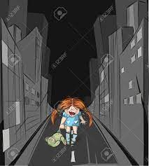 Lost Girl In The Big City. Vector Illustration. EPS8. Layered. Easy To  Isolate A Girl. Royalty Free SVG, Cliparts, Vectors, and Stock  Illustration. Image 10987487.