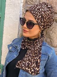 Aise Tesettur Leopar Bone Sal 1 Leopar Sal Urunler