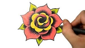 It is said that a person with a rose tattoo typically a rose tattoo can be large and monochrome, small and bright, simple or complex. How To Draw A Simple Rose Tattoo Design Youtube