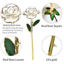 I received, very beautiful.today is my 28th birthday, the flowers are very beautiful, this is the gift, the real gold preserved rose flowers are. Gold Dipped 24k Rose Artificial Flower Forhers Store