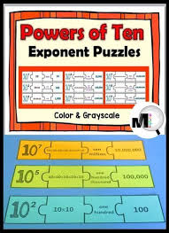 powers of ten math exponent puzzles math properties of