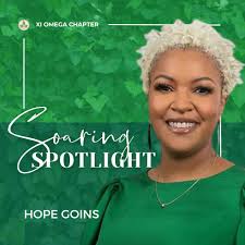 Congratulations to Xi Omega's Hope Goins who was honored as one of the U.S.  Black Chambers, Inc.'s “Power 50” Women of Influence, a designation  reserved for women dedicated to effecting positive change.