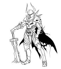 Coloring Page Knights Hd Knight Drawing Concept Art Characters Drawings