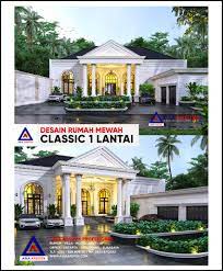 Rumah mewah gaya minimalis dengan 2 ruang tamu. Desain Rumah Mewah Classic 1 Lantai Di Lahan 60x25 Meter