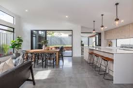 Why Does It Sometimes Cost More To Renovate Than To Do A New Build There Are Concrete Floors Living Room Concrete Kitchen Floor Open Plan Kitchen Living Room