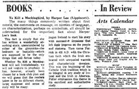 This is a book review on to kill a mockingbird by harper lee.book review: How Newspapers Reviewed To Kill A Mockingbird In 1960 Pbs Newshour