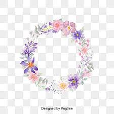 Color Flower Wreath Png And Psd In 2020 Watercolor Flower Wreath Flower Clipart Floral Wreath Watercolor