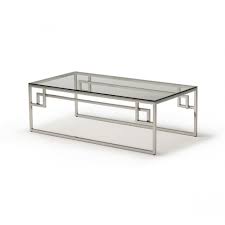 4 out of 5 stars. Kesterport Cendrine Glass Coffee Table Glass Polished Stainless Steel