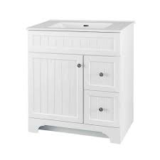 Furnish your bathroom without breaking the bank! Glacier Bay Whitton 30 Inch W Vanity Combo With White Vitreous China The Home Depot Canada